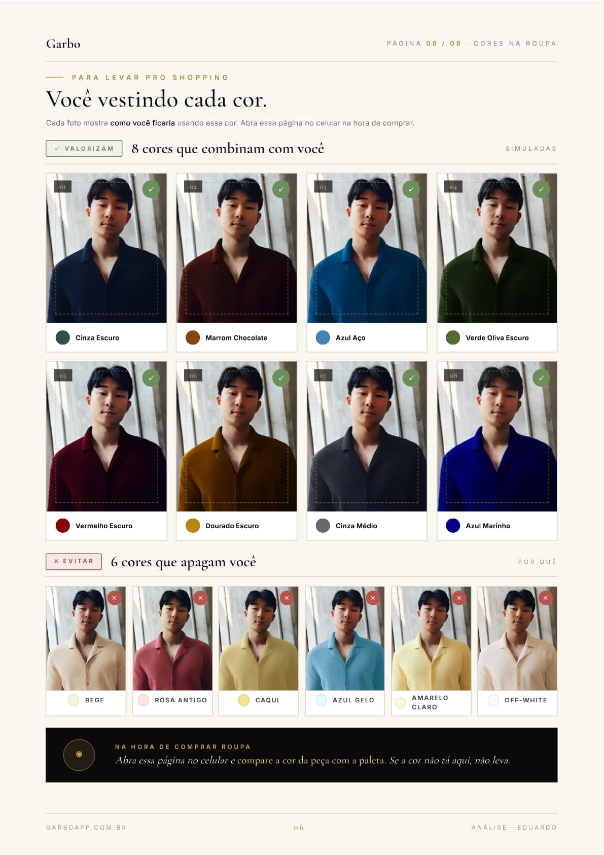 Cores de roupa que valorizam
