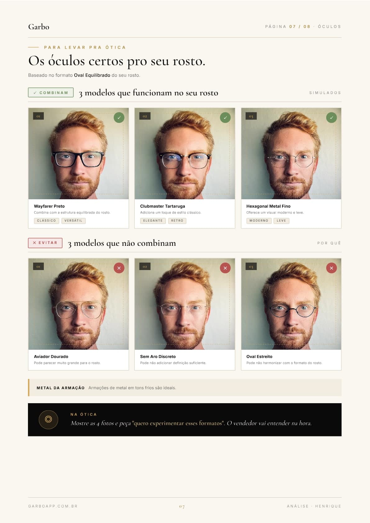 Formatos de óculos pro seu rosto
